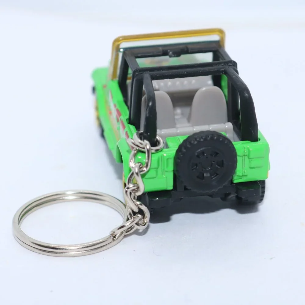 Matchbox 1993 Jurassic Park tour jeep custom keychain 1/64 scale